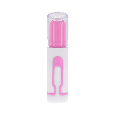 Evolved Pucker Up Air Tapping Lipstick Vibrator Pink Pearl displayed in sleek design on a white background.