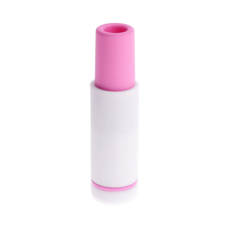 Evolved Pucker Up Air Tapping Lipstick Vibrator Pink Pearl in sleek white and pink design
