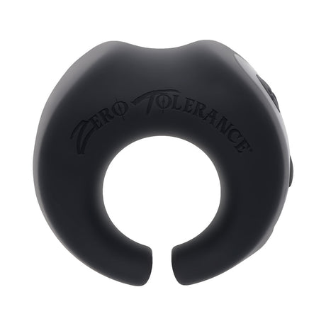 Zero Tolerance Popping P-spot Silicone Rechargeable Black massager with a rigid textured design for prostate pleasure.