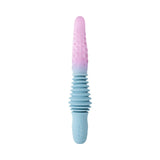 Gender X Tentacle Thruster Vibrator Multicolor in blue and pink with tentacle textures and thrusting action.