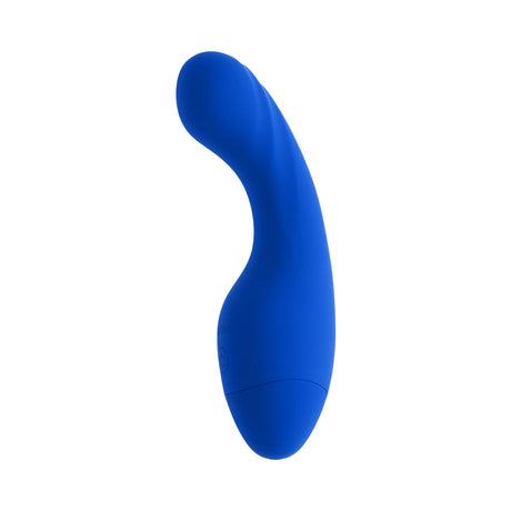 Selopa Siren G Silicone Rechargeable Vibrator Blue with a sleek curved design and soft silicone finish.