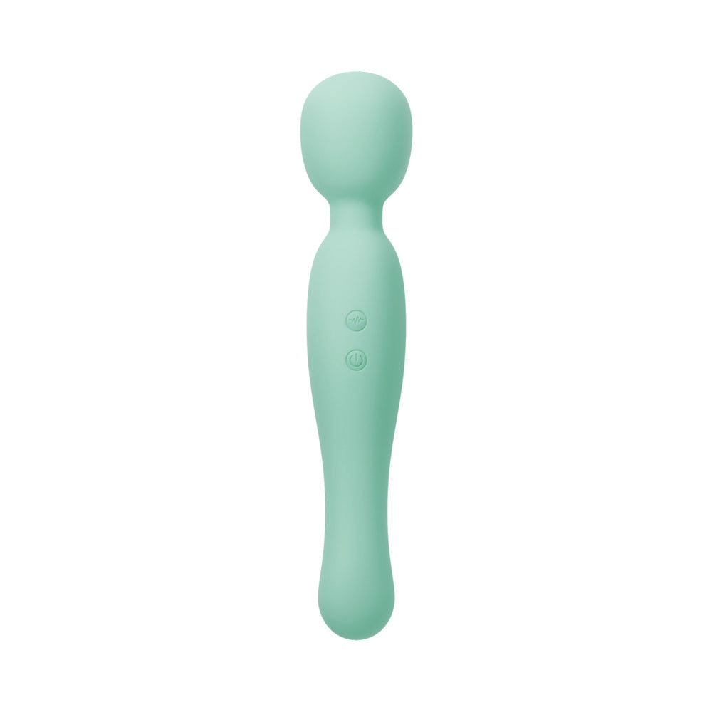 Blush Collection Amelia Massage Wand Seafoam in seafoam color with ergonomic design and control buttons.