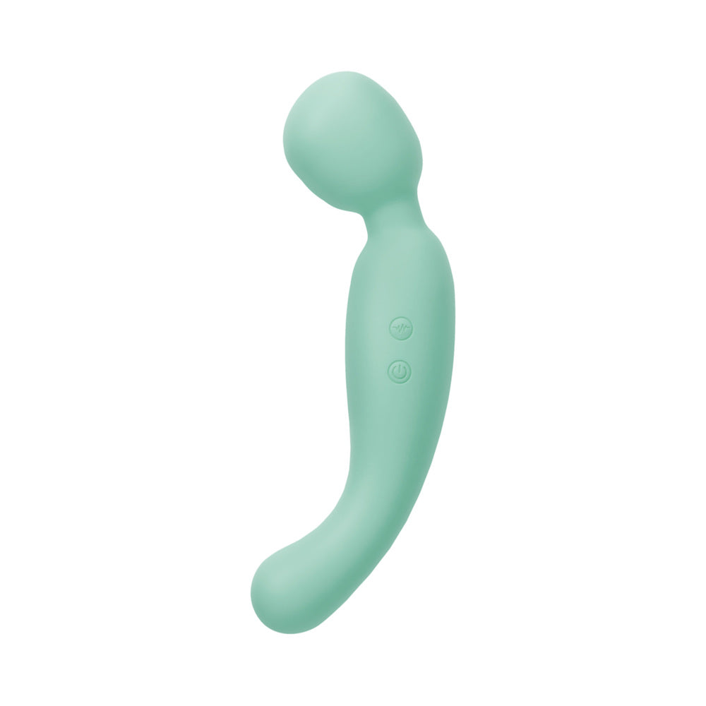 Blush Collection Amelia Massage Wand Seafoam shown in seafoam color, designed for G-spot and clitoral stimulation.