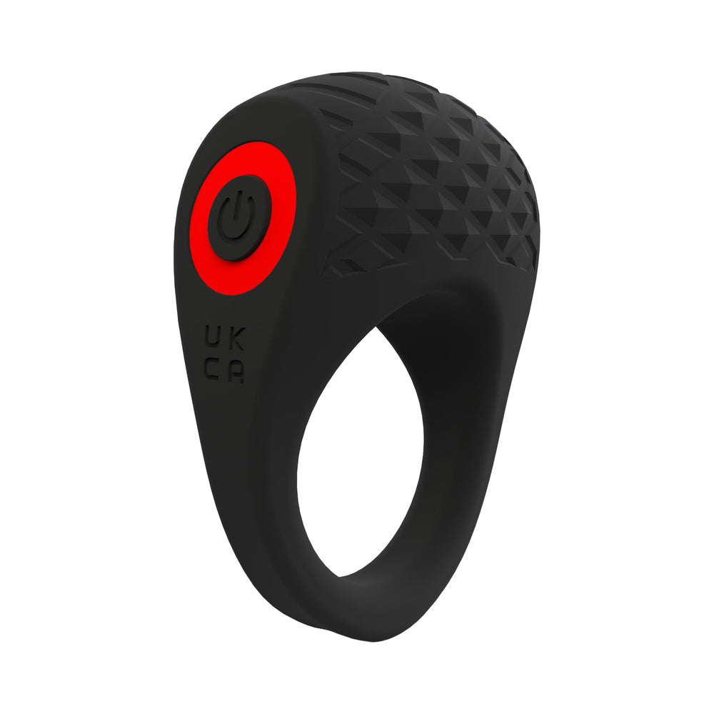 Screaming O Big O Pro Blaster Vibrating Ring Black, a premium silicone vibrating ring with a textured design.