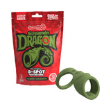 Screamin' Dragon Forest Dragon G-spot Texture Ring Green packaging with texture ring on display.