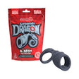 Screamin' Dragon Storm Dragon G-spot Texture Ring Blue packaging and ring on display, showcasing G-spot stimulation.