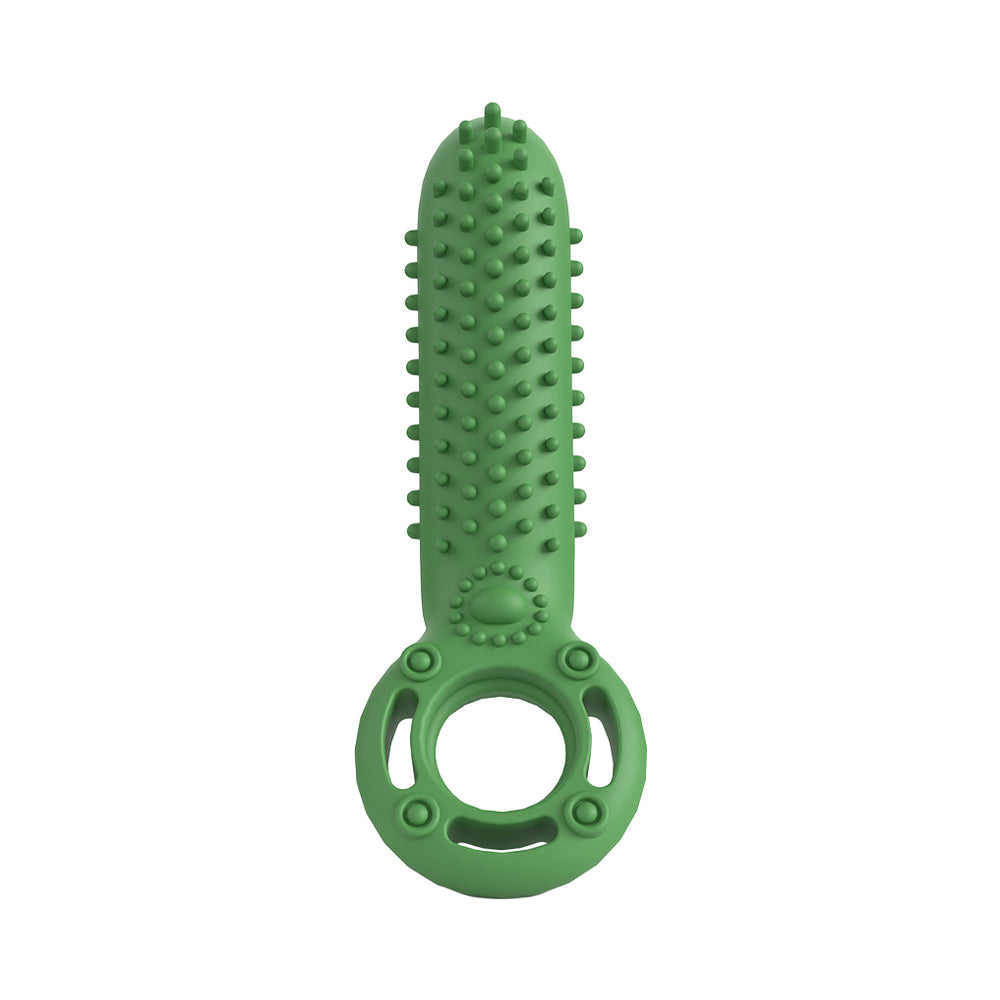 Screaming O Ride The Pickle Pleasure Ring Green with textured surface for added stimulation and comfort.