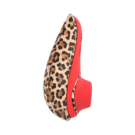 Womanizer Liberty 2 Leopard Air Pulse Clitoral Stimulator with leopard print design and ergonomic shape.