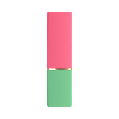 Womanizer Beauty Clitoral Stimulator Green Pink in a compact lipstick design for discreet pleasure.