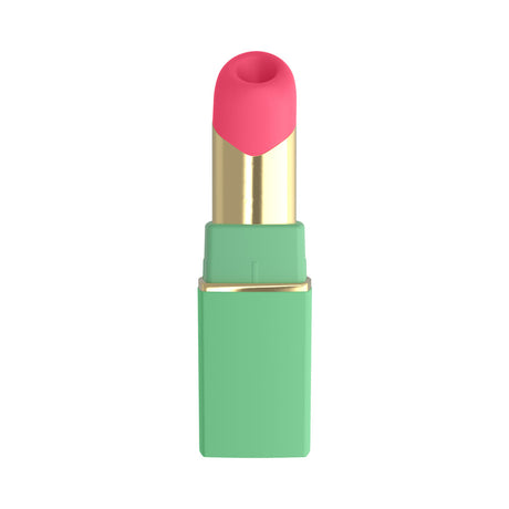 Womanizer Beauty Clitoral Stimulator Green Pink in lipstick design for discreet, on-the-go pleasure.