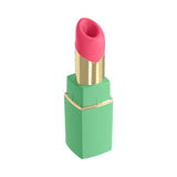 Womanizer Beauty Clitoral Stimulator Green Pink designed like lipstick for discreet pleasure on-the-go.