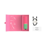Womanizer Beauty Clitoral Stimulator Green Pink in packaging with guide and charger, designed for discreet pleasure.