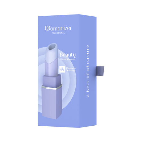 Womanizer Beauty Lilac Clitoral Air Pulse Stimulator in elegant packaging with a lilac finish.