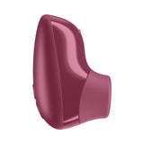 Womanizer Snap Clitoral Stimulator Crushed Berry in berry color, showcasing sleek design and compact size.