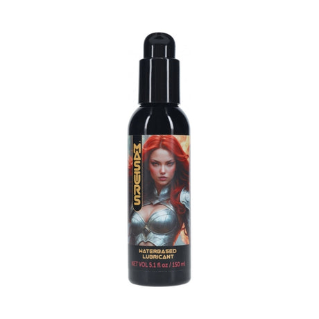 Masturs Solara Water-based Lubricant 5.1 Oz bottle with fantasy artwork and easy pump dispenser.