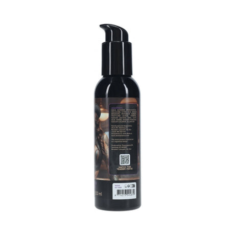 Masturs Misty Water-based Lubricant 5.1 Oz bottle with pump and labeled back view.