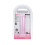 Realrock 5 Inch Realistic Suction Cup Dildo Pink in packaging showcasing design and features.