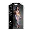 Fantasy Lingerie Pull Me Closer Halter Top And Stockings two-piece set featuring sheer design and footless stockings.