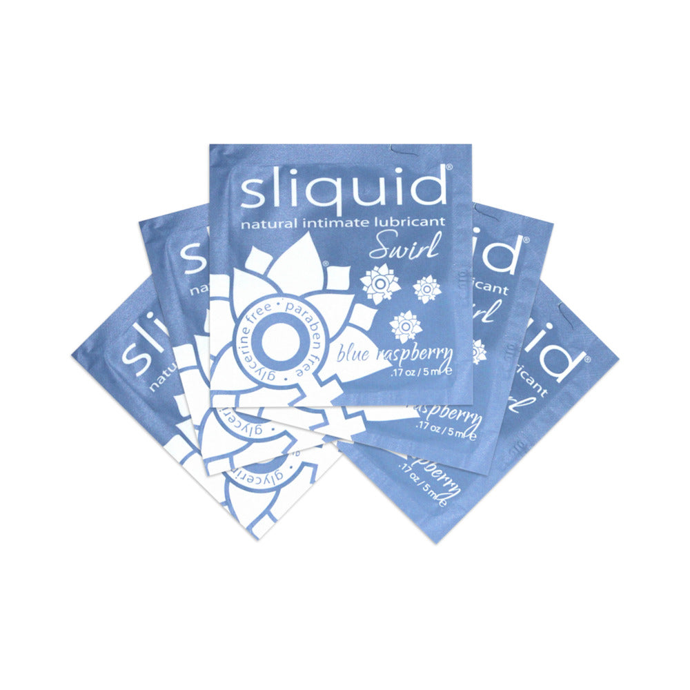 Sliquid Swirl Blue Raspberry Lube Pillow Packs 0.17 Oz