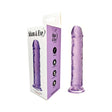 Adam & Eve Crystal Gem 7 Inch Dildo Amethyst in purple packaging with textured shaft and realistic head.