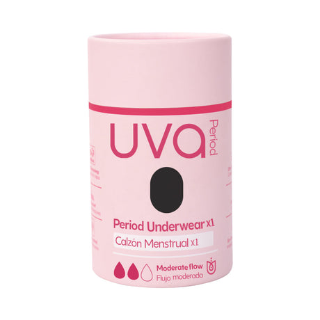 UVA Moderate Flow Period Panties Large packaging, designed for reliable leak protection and all-day comfort.