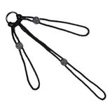 Sei Mio Knot Alone Pre-tied Collar And Wrist Set featuring black rope and attachment rings for bondage play.