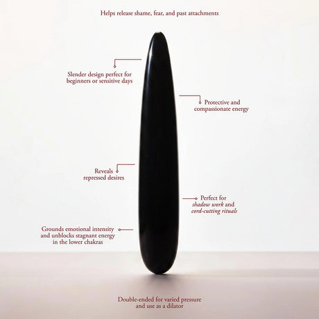 Chakrubs Xaga Slim Non-Phallic Dildo showcasing its elegant design and features for emotional release and pleasure.