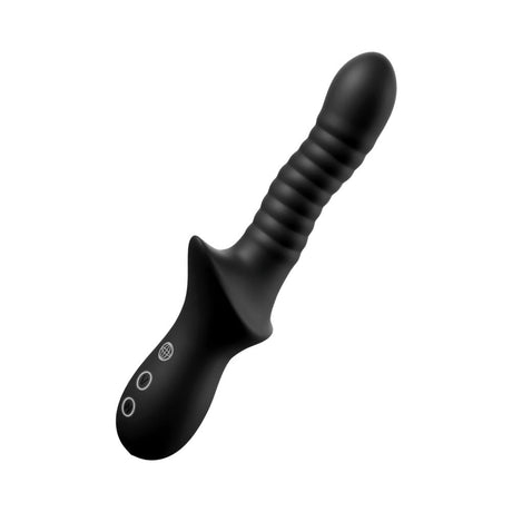 Anal Fantasy Elite Pleasure Wave Vibrating Massager Black, featuring WaveMotion technology for enhanced anal stimulation.