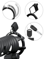 Fantasy C-ringz ControlCore Remote Vibrating Cock Blocker detailed images showing design and locking mechanisms.