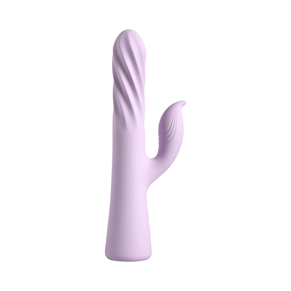 Fantasy For Her Fantasy Twist Rabbit Vibrator Purple with a textured design for enhanced pleasure.