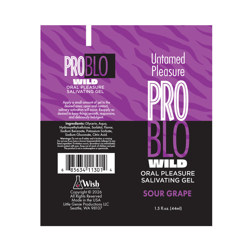 Problo Wild Oral Pleasure Salivating Gel Sour Grape 1.5 Oz - Image 2