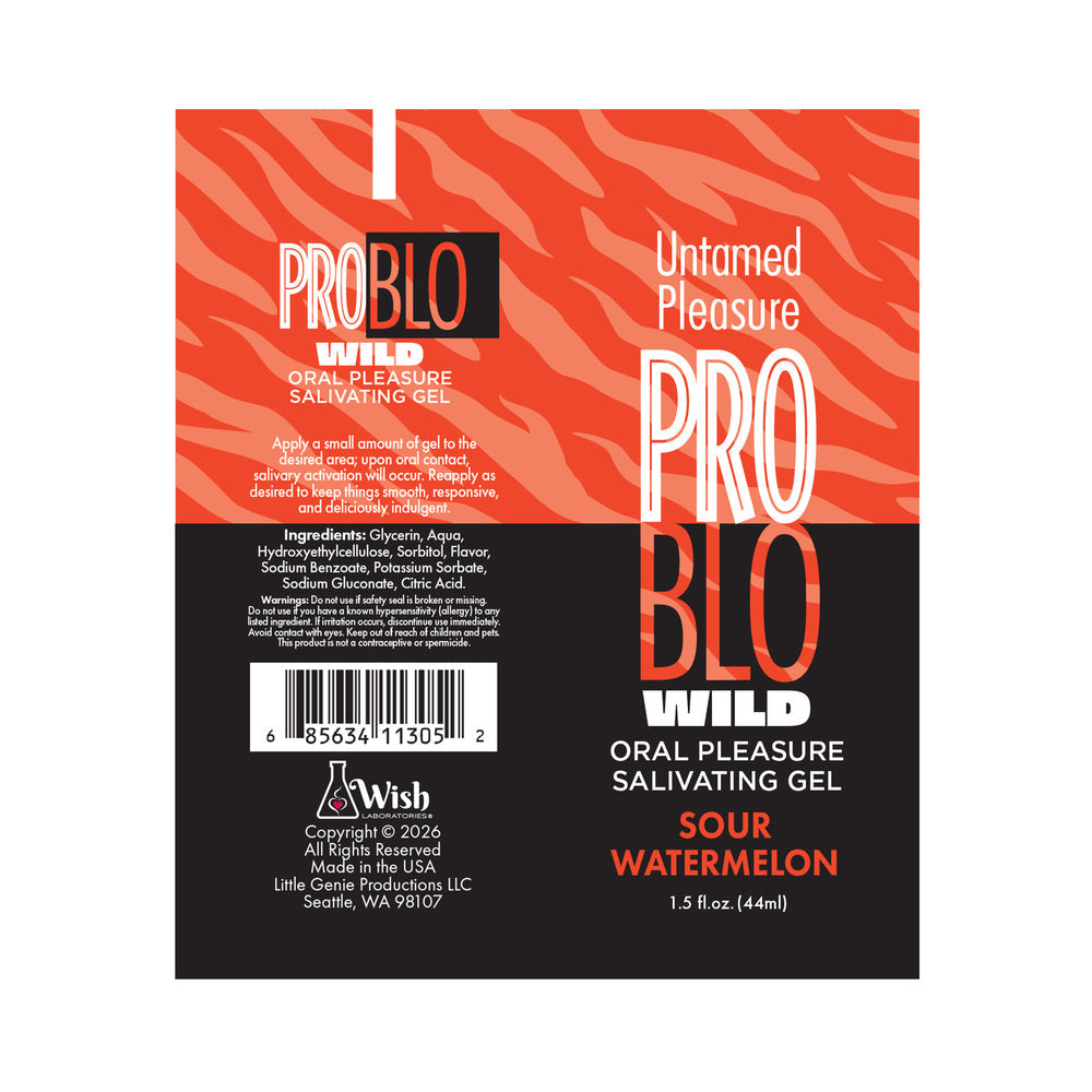 Problo Wild Oral Salivating Gel Sour Watermelon 1.5 Oz - Image 2