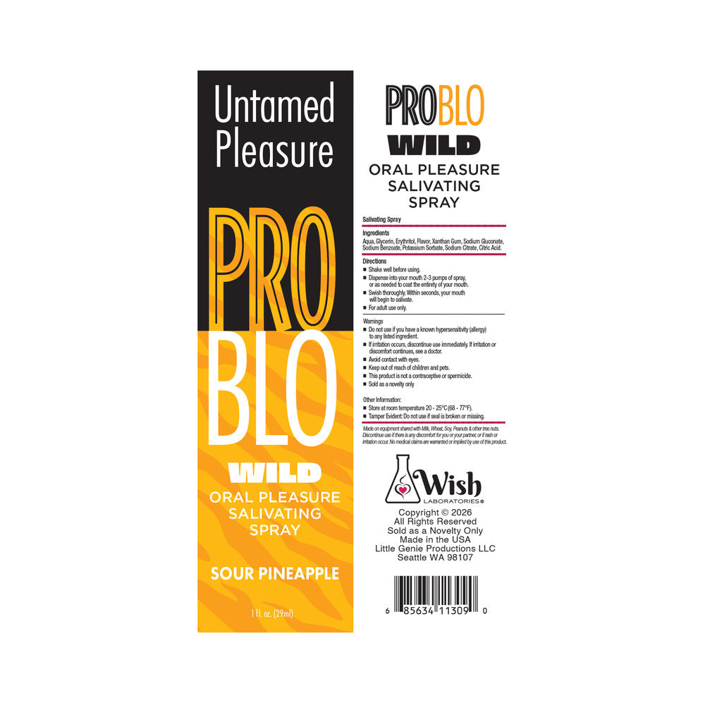 Problo Wild Mouthwatering Spray Sour Pineapple 1 Oz - Image 2