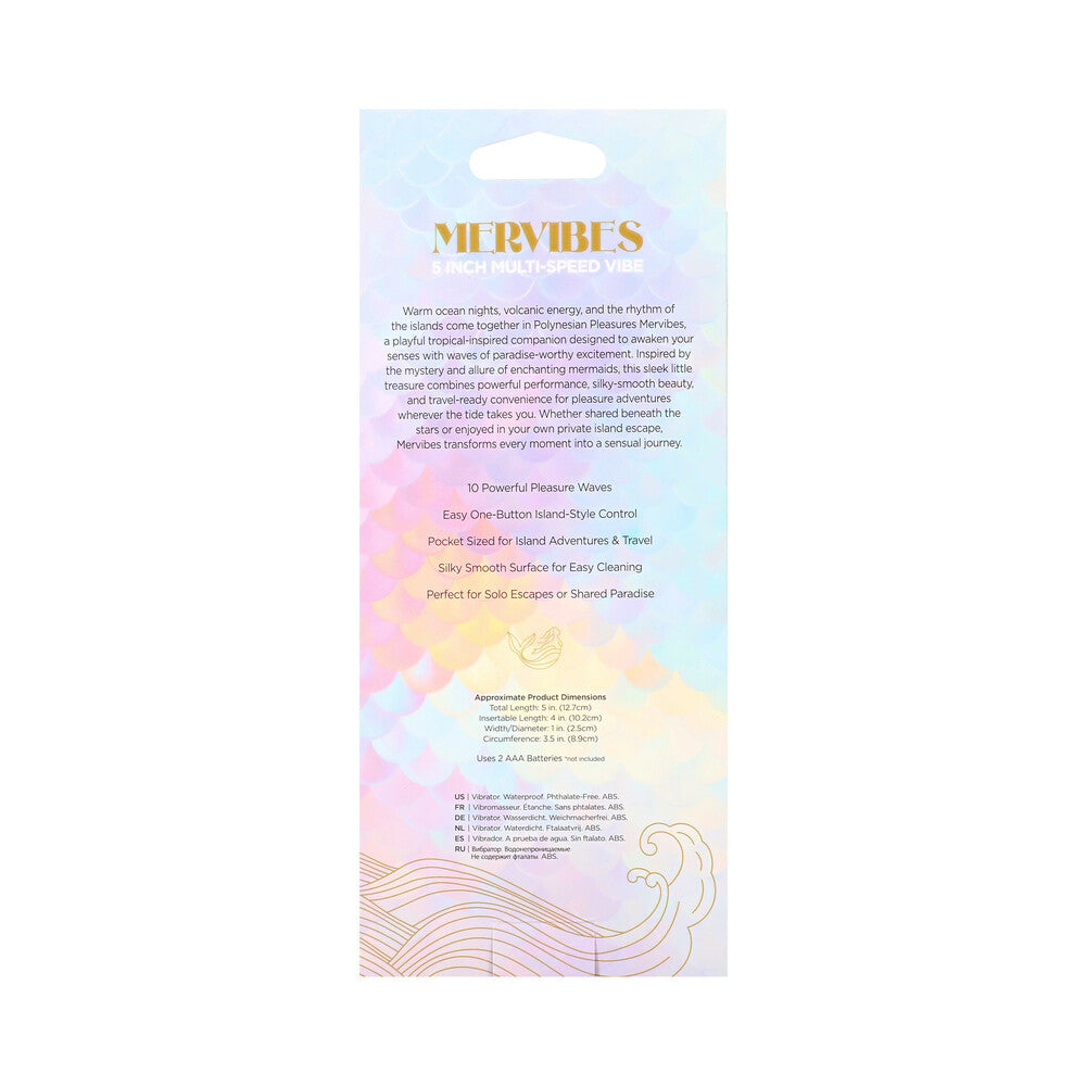 Into The C Mervibes 5 inch Vibrator Pink product packaging details and features.