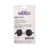 Merci Velvet Wrist Cuffs Violet/Black - Image 5