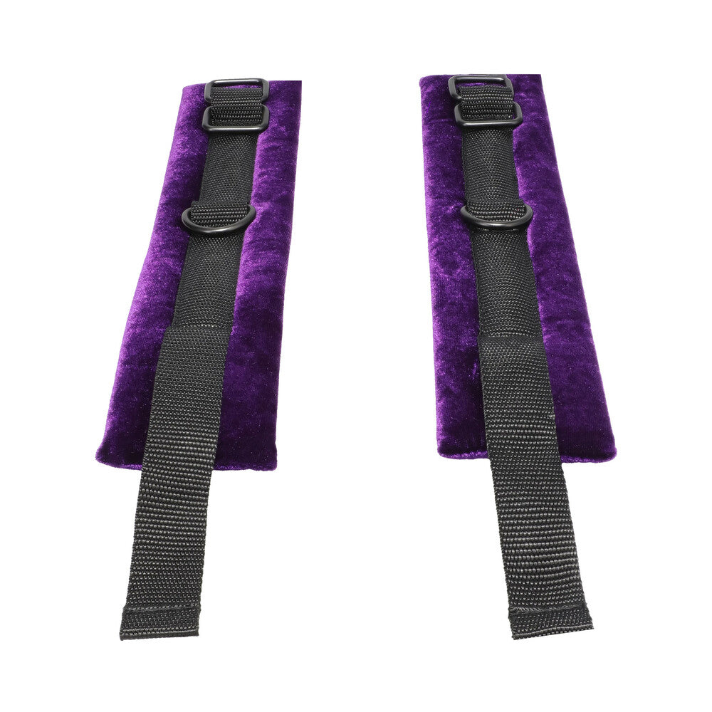 Merci Velvet Ankle Cuffs Violet Black - Image 3