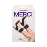 Merci Velvet Ankle Cuffs Violet Black - Image 4