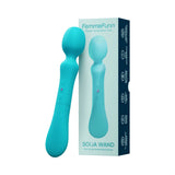 Femmefunn Solia Wand Vibrator Turquoise in sleek design for deep stimulation and full-body massage.