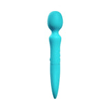 Femmefunn Solia Wand Vibrator Turquoise shown in a sleek design, perfect for deep, rumbly stimulation and full-body massage.