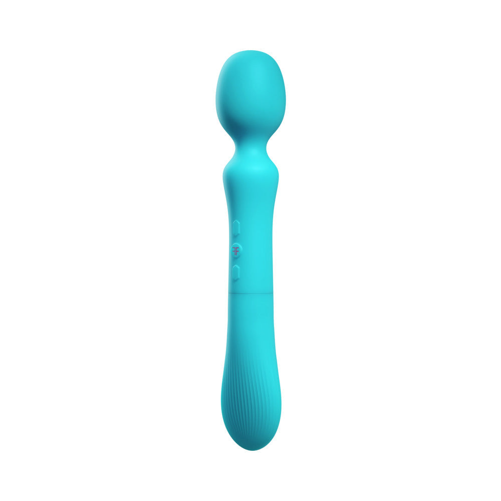 Femmefunn Solia Wand Vibrator Turquoise, sleek and modern design for intimate satisfaction.