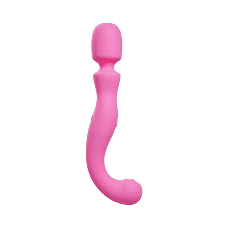 Femmefunn Naya Rechargeable Wand Vibrator Pink features an ergonomic design and a flexible head for versatile pleasure.