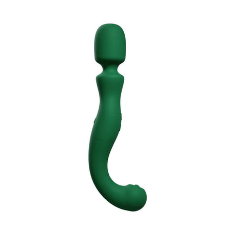 Femmefunn Naya Wand Vibrator Dark Green, a modern massage wand with a flexible head and ergonomic design.