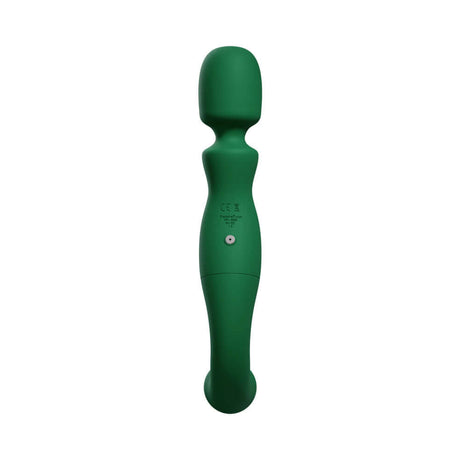 Femmefunn Naya Wand Vibrator Dark Green displaying a modern design for full-body pleasure.