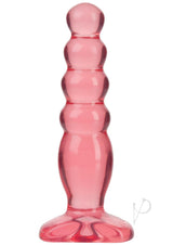 Crystal Jellies Anal Delight Anal Plug 5 inch Pink with tapered design and flared base for comfort and safety.