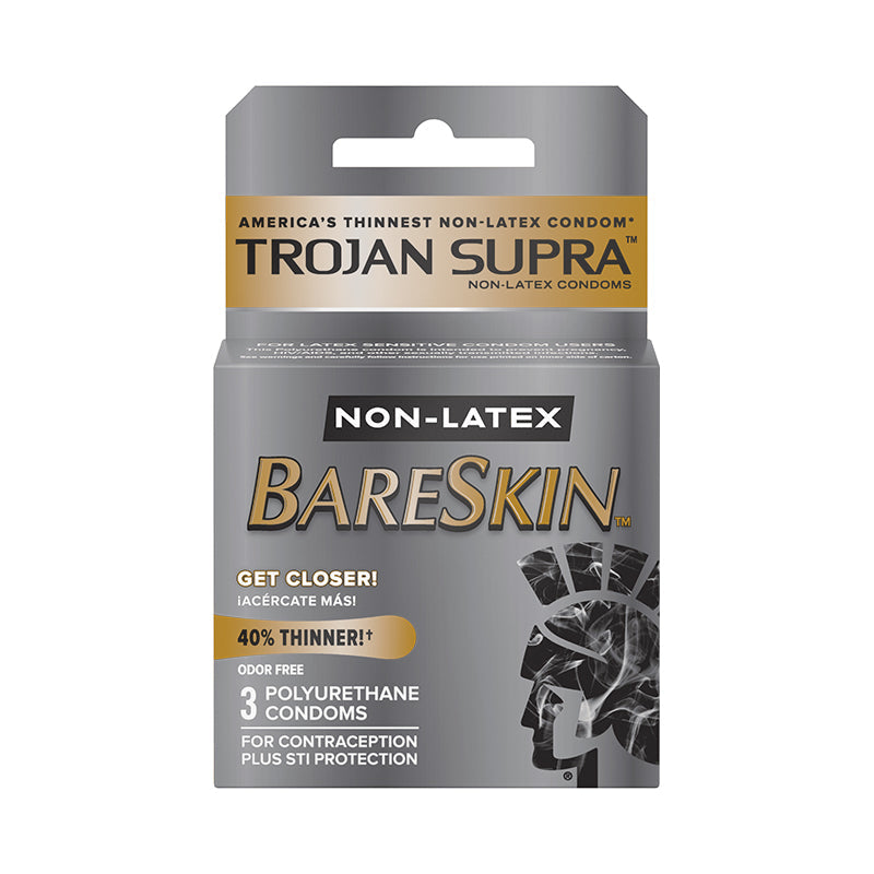 Trojan Supra Non-Latex Bareskin Condoms 3 Pack