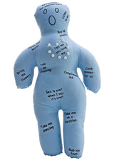 Kheper Games New Husband Voodoo Doll Gag Gift with humorous tasks and reminders for husbands.
