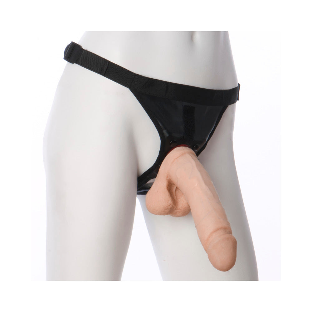 Vac-U-Lock - 8-Inch ULTRASKYN Cock - With Ultra Harness White