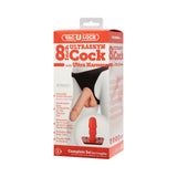 Vac-U-Lock - 8-Inch ULTRASKYN Cock - With Ultra Harness White