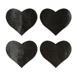 Pastease Petites Liquid Hearts Pasties Black 2-Pack