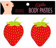 Kheper Games Strawberry Edible Nipple Pasties with vibrant red strawberry design for playful teasing and fun.